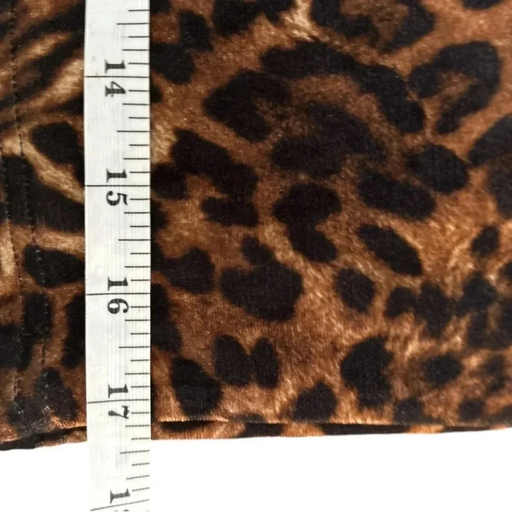 Tiger Mist Frankie Womens Velour Animal Print Cocktail Dress Size Large Bodycon - Picture 9 of 10